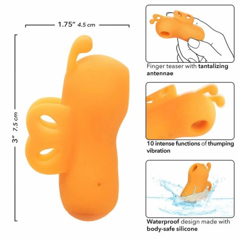 CalExotics Neon Vibes Buzzing Vibe Finger - stymulator palcowy, pomarańczowy, 10 trybow