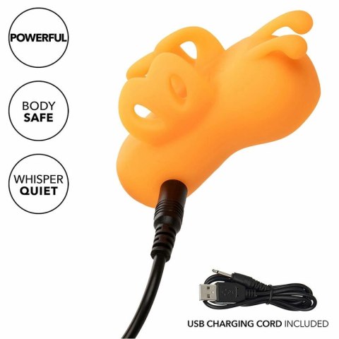 CalExotics Neon Vibes Buzzing Vibe Finger - stymulator palcowy, pomarańczowy, 10 trybow