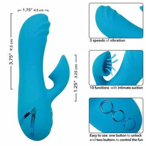 CalExotics Sunset Beach Seducer stymulator 10 trybow, silikon niebieski