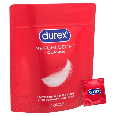 Durex Classic Lateksowe prezerwatywy 8szt z nawilżeniem, zbiorniczek