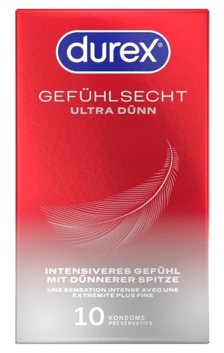 Durex Gefuhlsecht Ultra Dunn 10 szt. prezerwatywy ultracienkie 56 mm