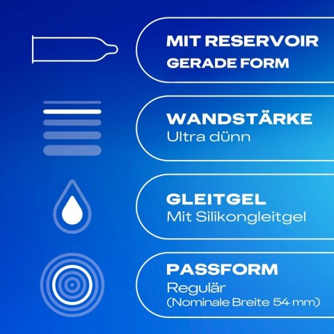Durex Gefuhlsecht Ultra Dunn 10 szt. prezerwatywy ultracienkie 56 mm