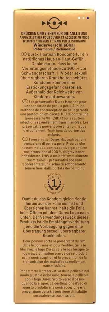 Durex Hautnah 10 sztuk - ultracienkie prezerwatywy anatomiczne