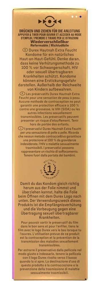 Durex Hautnah Extra Feucht 10 szt. - ultracienkie, silnie nawilżane