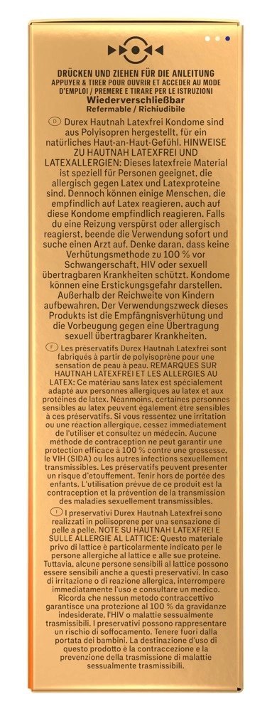 Durex Hautnah Latexfrei 16 szt. anatomiczne prezerwatywy bez lateksu