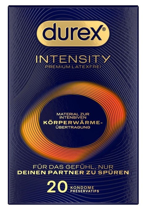 Durex Intensity 20 szt. - precyzyjne prezerwatywy bez lateksu, ultra cienkie