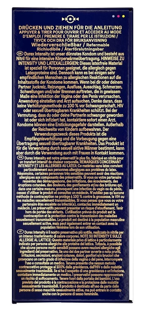 Durex Intensity 20 szt. - precyzyjne prezerwatywy bez lateksu, ultra cienkie