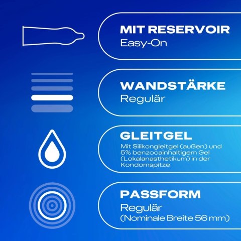 Durex Performa 40 szt. - anatomiczne prezerwatywy z opoźniającym żelem