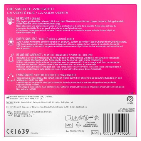 Durex Pleasure Me 40 szt. - prezerwatywy z teksturowaną powierzchnią