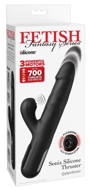 Fetish Fantasy Series Sonix Thruster silikonowy, wielofunkcyjny, czarny 22 cm