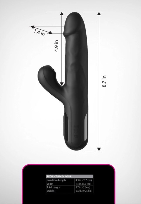 Fetish Fantasy Series Sonix Thruster silikonowy, wielofunkcyjny, czarny 22 cm