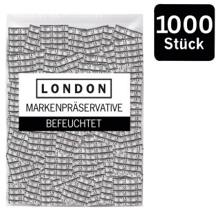 London Classic 1000 szt. prezerwatywy silikonowe, transparentne, regular