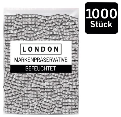 London Classic 1000 szt. prezerwatywy silikonowe, transparentne, regular