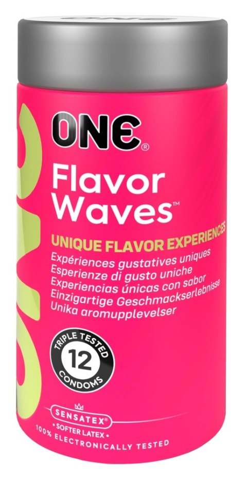 ONE Flavor Waves prezerwatywy smakowe zestaw 12 sztuk rożne smaki