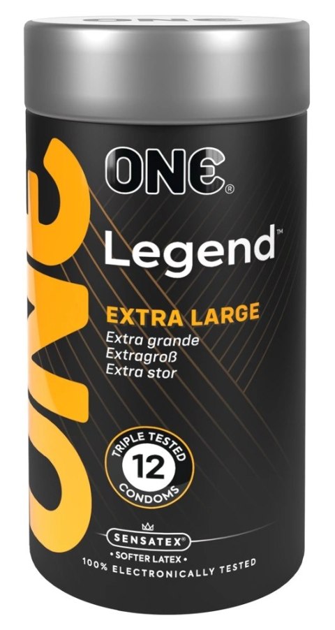 ONE Legend Prezerwatywy XL 12 sztuk, wygodne i poszerzone, 56 mm