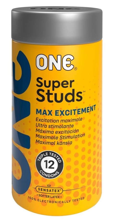 ONE Super Studs 12 szt. - prezerwatywy z dużymi wypustkami, Sensatex