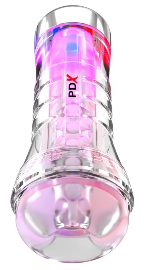 PDX Elite ViewTube XXL przezroczysta maszyna intymna LED 27,3 cm