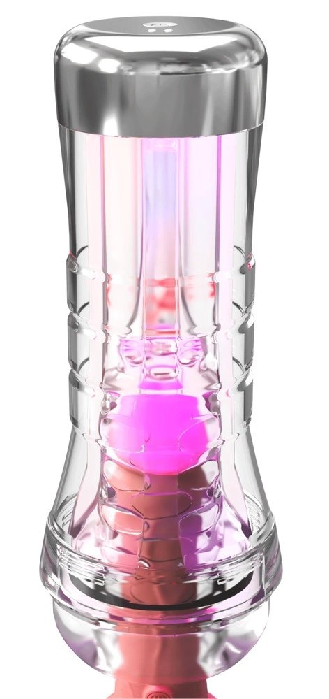 PDX Elite ViewTube XXL przezroczysta maszyna intymna LED 27,3 cm