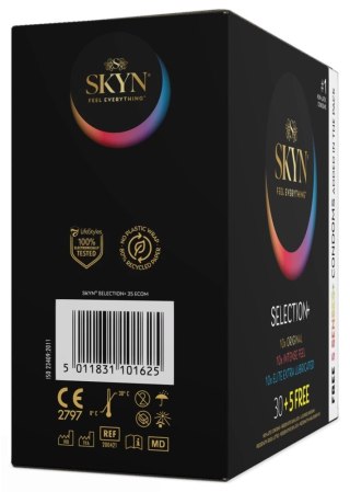 SKYN Selection+ 35 szt. Mix prezerwatyw bez lateksu, rożne warianty