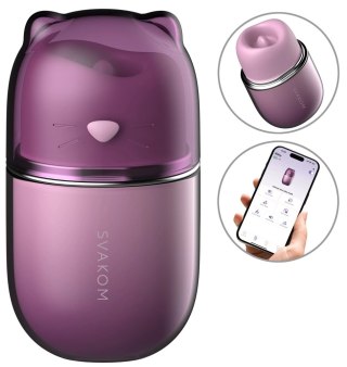 SVAKOM Klitty Dusty Lavender - kompaktowy model z funkcją ssania i lizania