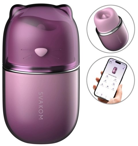SVAKOM Klitty Dusty Lavender - kompaktowy model z funkcją ssania i lizania