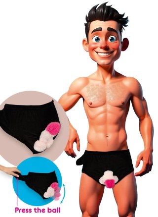 Svenjoyment Briefs Czarny Model z Nadmuchiwanym Elementem Dekoracyjnym One Size