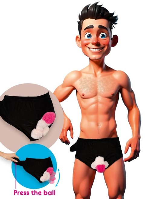 Svenjoyment Briefs Czarny Model z Nadmuchiwanym Elementem Dekoracyjnym One Size