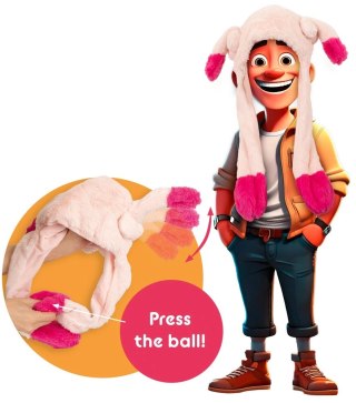 You2Toys czapka imprezowa z pompowanymi elementami dekoracyjnymi, rożowa