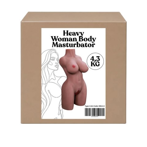 Big Size Body Masturbator - 4.3 kg Brown Heavy XXL Realistic Masturbator - Premium Large Breast Adult Toy