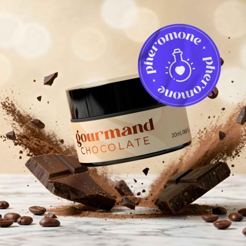 CRUSHIOUS GOURMAND MASSAGE CANDLE WITH PHEROMONES AND CHOCOLATE SCENT 20ML