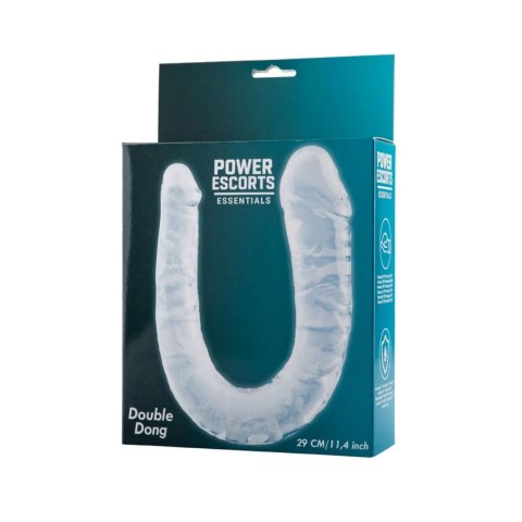 Power Escorts - BR336 Clear - Double Dong - 29 cm / 11.4 Inch - Realistic Double Dildo