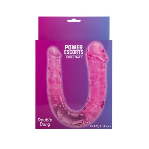 Power Escorts - BR336 Pink- Double Dong - 29 cm / 11.4 Inch - Realistic Double Dildo