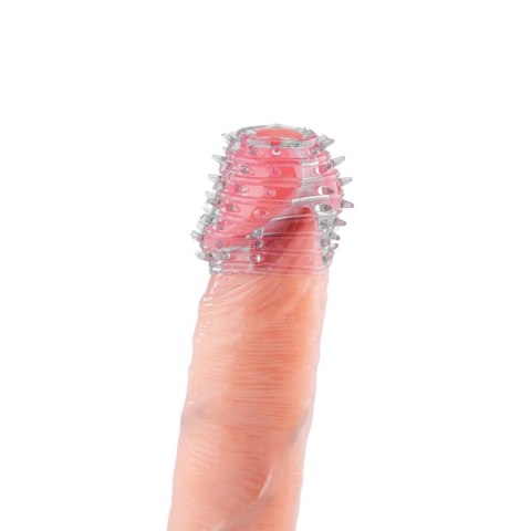 Power Escorts - BR338 - Textured Penis Sleeves - 2-Pack Clear Blue