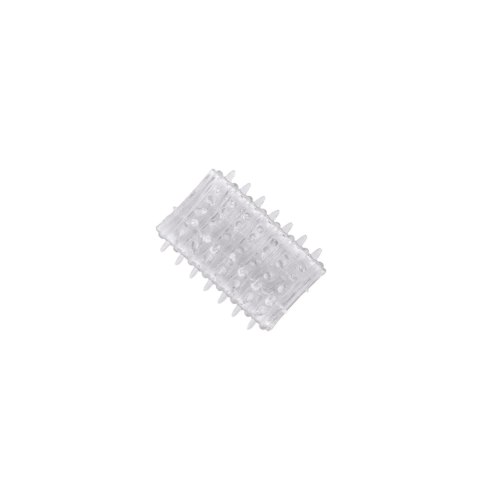 Power Escorts - BR338 - Textured Penis Sleeves - 2-Pack Clear Blue