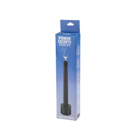 Power Escorts - BR342 - Travel Anal Cleaner Douche Tube - Black, 15 cm / 5.9 Inch
