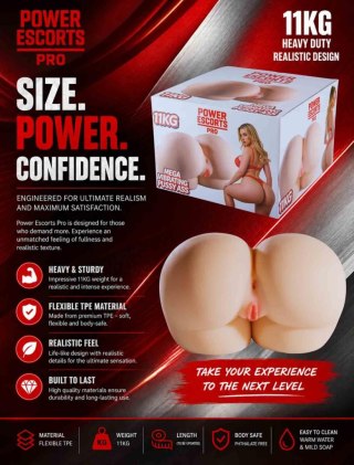 Power Escorts Pro - BR335 - Mega Vibrating Pussy/Ass - 11 kg Realistic Pleasure Toy