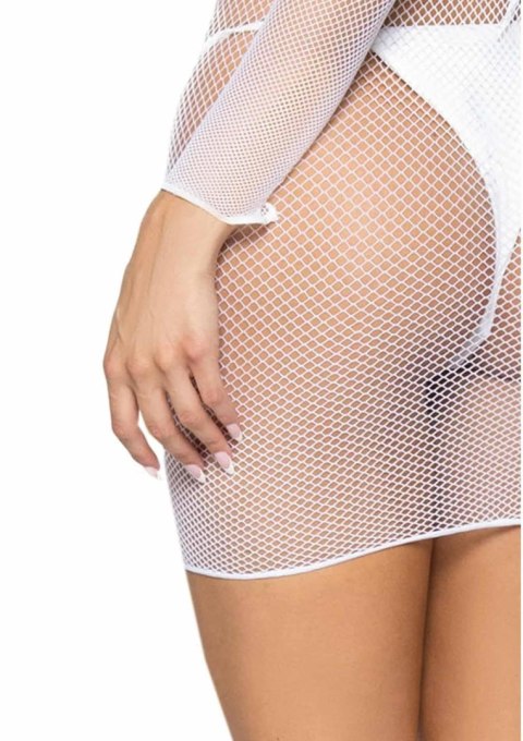 Ultra Net High Neck Mini Dress