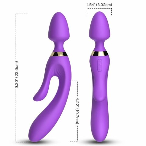 ARMONY Masażer i wibrator krolik fioletowy, wodoodporny, 236 mm