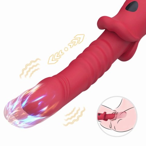 ARMONY Point A Czerwony - Wibrujący stymulator z funkcją ruchu, 9 trybow