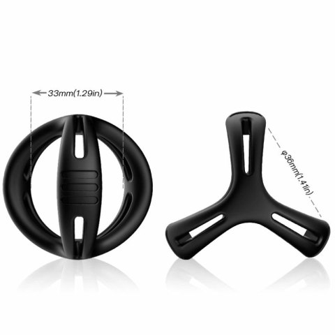 ARMONY X-RING wielopozycyjny silikonowy czarny 36 mm