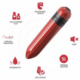 ARMONY Rocket Bullet Fuksja - wibrator precyzyjny, wodoodporny, USB
