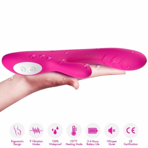 ARMONY Wibrator Iskrowy Fuksja z Efektem Ciepła 224mm USB wodoodporny
