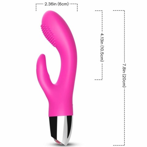 ARMONY Wibrator Krolik Fuksja silikonowy, wodoodporny, 200 mm