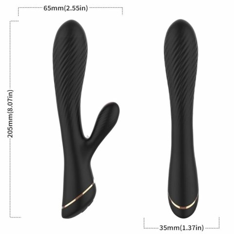 ARMONY Wibrator Krolik Silikonowy Czarny 9 Trybow USB 205mm