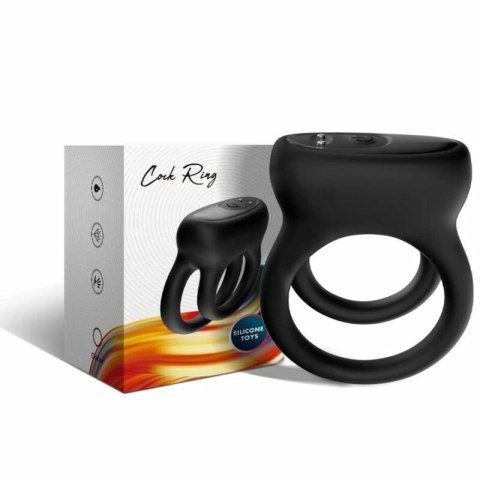 ARMONY Wibrator dwupierścieniowy czarny silikonowy USB wodoodporny