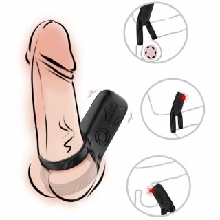 ARMONY Wibrator dwupierścieniowy czarny silikonowy USB wodoodporny