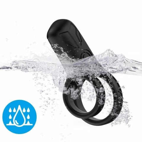 ARMONY Wibrator dwupierścieniowy czarny silikonowy USB wodoodporny