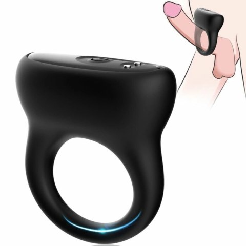 ARMONY Wibrator pierścieniowy czarny USB 9 trybow wodoodporny