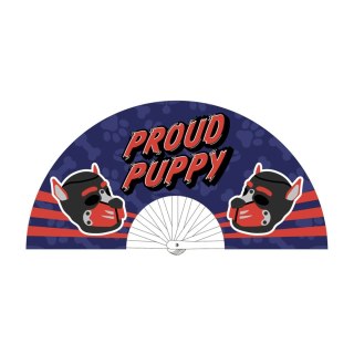 Proud Puppy Fan 64 cm - Składany wachlarz z napisem, lekki i trwały