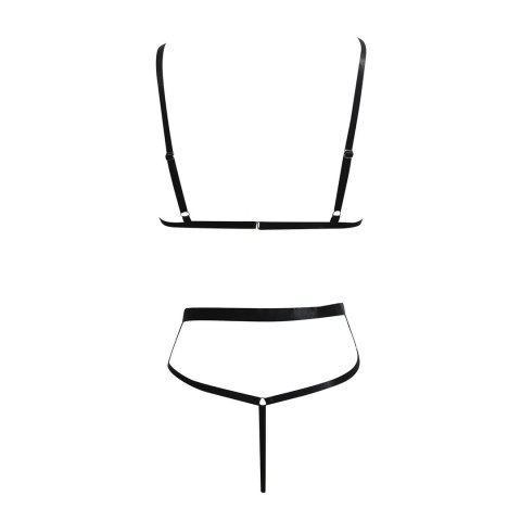 Shots Micro Faux Leather Set 2-częściowy z łańcuszkiem S/M Czarny